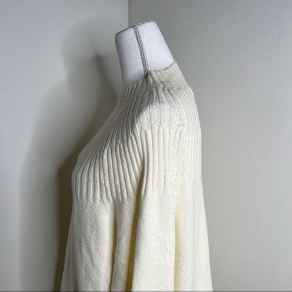 Anthropologie Ivory Ribbed Sweater XL NWT - Picture 5 of 11